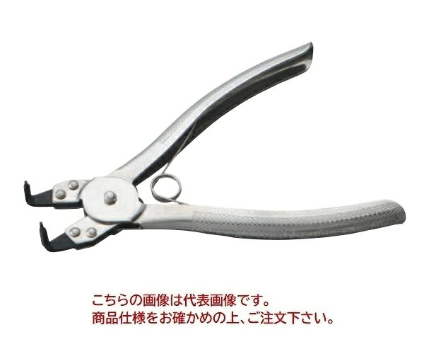 鉗子 - 【ポイント10倍】【直送品】 スーパーツール スナップリングプライヤー(穴用) 曲爪 CH4B