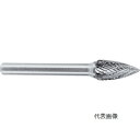 【直送品】 スーパーツール 超硬バーロングシャンク径6ミリ(ポイント型)シングルカット刃径6.0) SB4C01SL(4)
