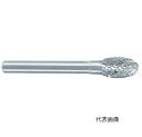 【ポイント10倍】【直送品】 スーパーツール 超硬バーロングシャンク径6ミリ(卵型)ダブルカット(刃径:12.7) SB6C03L