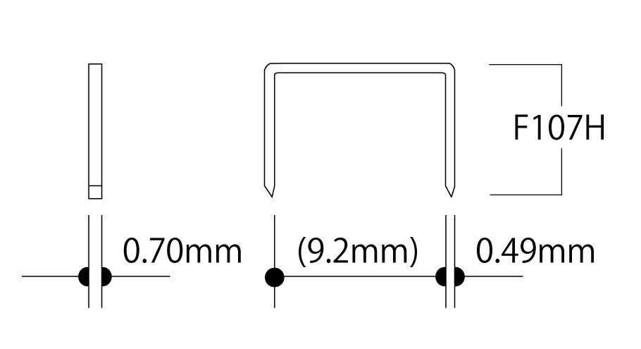【ポイント10倍】【直送品】 立川ピン製作所 タチカワ ステープルF-10 F107H