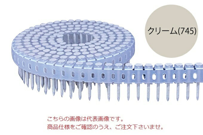 【直送品】 立川ピン製作所 タチカワ シート連結カラーロール釘(直) RDP25Sクリーム(745)
