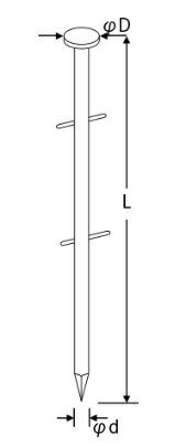 【ポイント10倍】【直送品】 立川ピン製作所 タチカワ ロール釘・ワイヤー連結 TNC50-25-H コンクリート釘