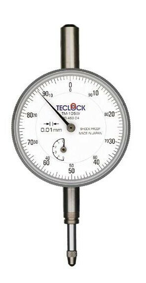 【ポイント5倍】テクロック (TECLOCK) 0.01mm目盛ダイヤルゲージ TM-105W