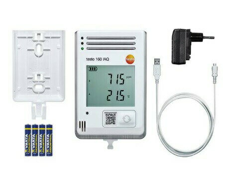 テストー (testo) 温度、湿度、CO2、大気圧センサ内蔵 Wi-Fiデータロガー testo160IAQ (0572 2014)