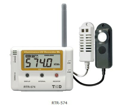 T&D ワイヤレスデータロガー RTR-574 (照度・紫外線・温度・湿度)
