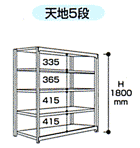 【ポイント10倍】 【代引不可】 山金工業 ヤマテック ボルトレス軽中量ラック 200kg/段 単体 2S6460-5W 【メーカー直送品】