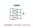 【ポイント10倍】【直送品】 山金工業 ボルトレス軽中量ラック 200kg/段 連結 2S6460-4WR 【大型】(3)