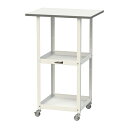 【ポイント10倍】【直送品】 山金工業 天板付き150ワゴン 棚板2枚仕様 HTCH-6045W(4)