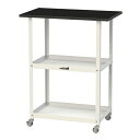【ポイント10倍】【直送品】 山金工業 天板付きラボワゴン 棚板2枚仕様 LKTCH-7545BKW(4)