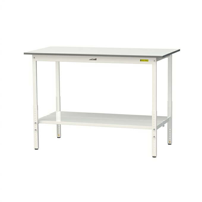 《ワークテーブル150シリーズ 高さ調整タイプ H900mm〜H1200mm 全面棚板付き》●サイズWxDxH　1500x750x900〜1200●質量(kg)　44.2●SUPAH1575TTWW《特長》●効率UP！疲労度DOWN！●天板...