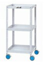 【直送品】 山金工業 色彩ワゴン CWCL-3-BL (ブルー) 【大型】