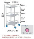 【ポイント5倍】【直送品】 山金工業 色彩ワゴン CWCLF-3-RE (チェリーピンク) 【大型】