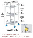 【ポイント5倍】【直送品】 山金工業 色彩ワゴン CWCLF-3-YE (レモンイエロー) 【大型】
