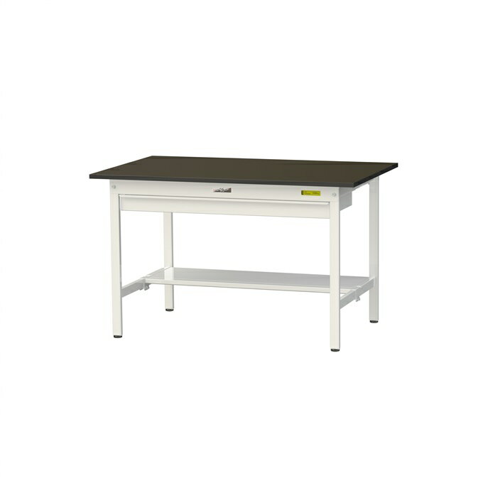 【直送品】 山金工業 実験台 指紋レスメラミン天板 ワイド引出し付 H740 SLM-1275WT-BRW 【大型】