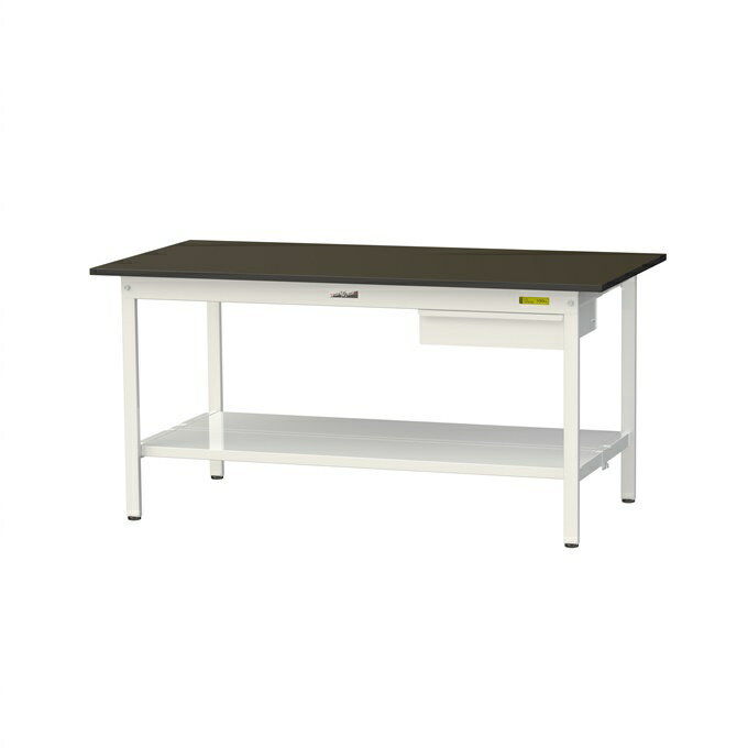 【直送品】 山金工業 実験台 指紋レスメラミン天板 キャビネット付 H740 SLM-1575UTT-BRW 【大型】