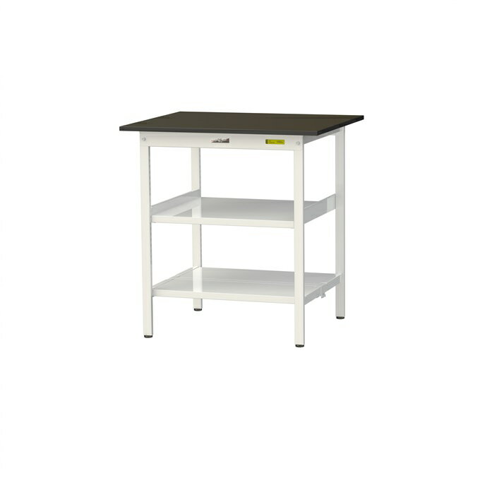 【ポイント10倍】【直送品】 山金工業 実験台 指紋レスメラミン天板 中間棚板付 H950 SLMH-975TTF-BRW ..