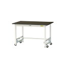 【直送品】 山金工業 実験台 指紋レスメラミン天板 ワンタッチ移動タイプ SLMU-1275-BRW 【大型】