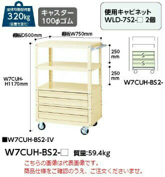 【ポイント5倍】【直送品】 山金工業 スペシャルワゴン W7CUH-BS2-G 【大型】