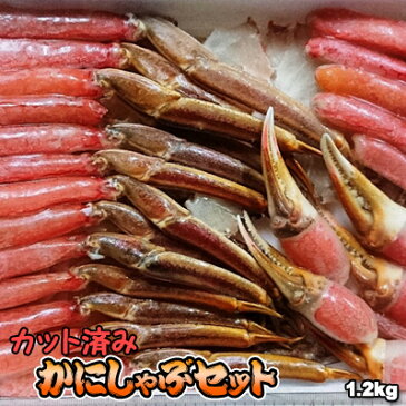 かにしゃぶセット カット済み 生 本ずわい 1.2kg 送料無料 ※沖縄送料別途加算 ズワイガニ ずわいがに 蟹しゃぶ