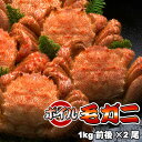 ボイル毛ガニ【超特大】1kg前後×2尾 送料無料 ※沖縄は送料別途加算 母の日 お花見 ゴールデンウィーク