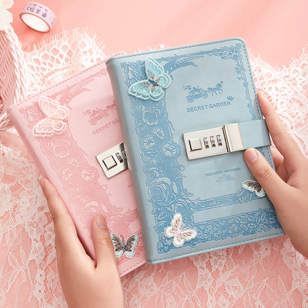 B6ノート 日記帳 鍵付き ノート 鍵付きケース メモ帳 文房具 ロック付き日記 旅行日記 ロック付き 日記用ノートブック 女性 学生 子供用 ギフト プレゼン...