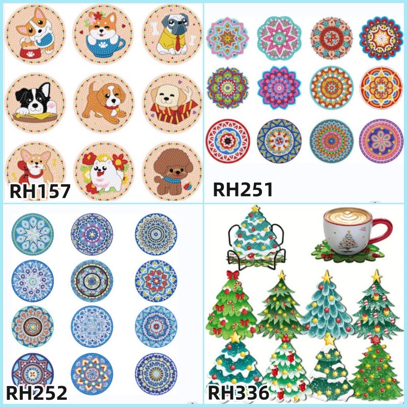 送料無料 刺繍キット 5D ダイヤモンドアート コースター ダイヤモンドアート キット ビーズ刺繍 初心者 ダイヤモンドペインティング ハンドメイド クロスステッチ ダイアモンドアート 手芸 ダイヤモンド DIY 子供