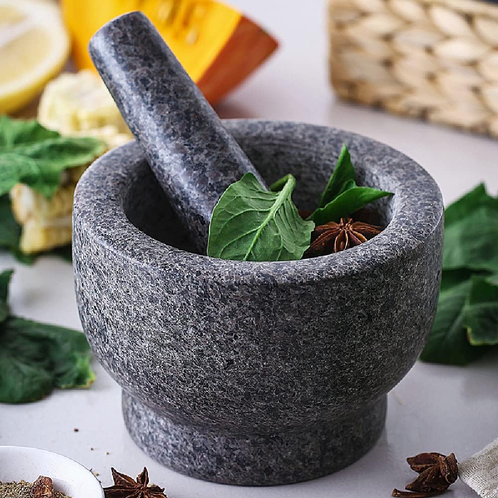 石臼セット 天然花崗岩 スパイス 石臼 小型 すり鉢 すりこぎ棒 セット 薬研 キッチン用品 健康 安全 乳鉢 料理 香辛料 調味料