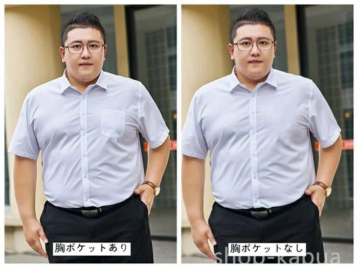 Rakuten - 【送料無料】ゆったり カジュアル ビジネス ビッグサイズ ワイシャツ ノーアイロン ぽっちゃりさん L~8XL 大きいサイズ 半袖 メンズ シャツ