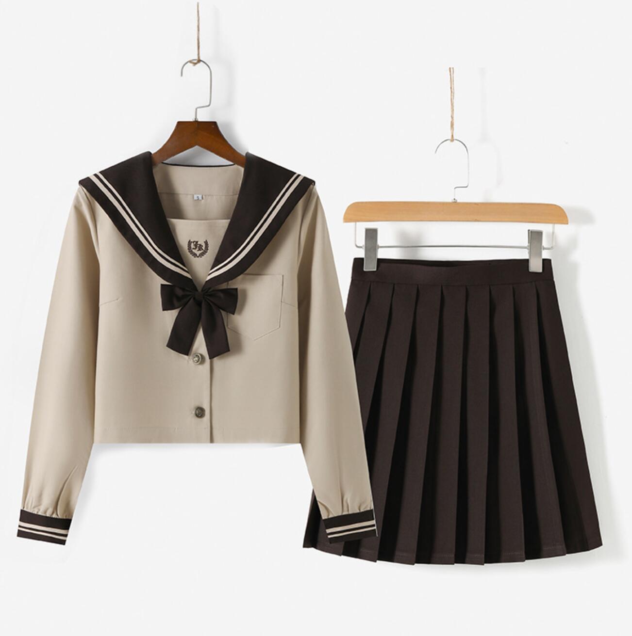 制服 長袖 半袖 セットアップ 制服 女子 学生 レディース 大人 セーラー風 ス＋膝...