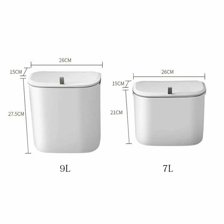 7L 壁掛けゴミ箱 北欧 おしゃれ 大口径 スライド式 蓋付き ごみ箱 ゴミ袋が見えない 壁掛け ダストボックス シンク扉ゴミ箱 ぶら下げ/貼りの取り付け 付け蓋つき 大容量 生ごみごみ箱 家庭用 doux-fleurette-10021089 DOUX & FLEURETTE パッケージ画像