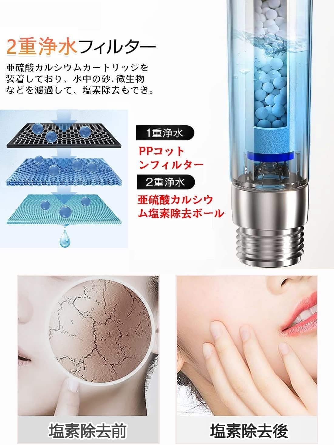 Rakuten - シャワーヘッド 節水 シャワー 手持ち式シャワー 塩素除去 増圧用しやわーヘッド高水・ 極細水流 水量調節 3段階モード 360°回転角度調節 手元止水 高洗浄力 肌ケア 美髪 軽量 お風呂 取付簡単 国際準G 1/2 ステンレス鋼 取付簡単 M/K/G/Tアダプター付き