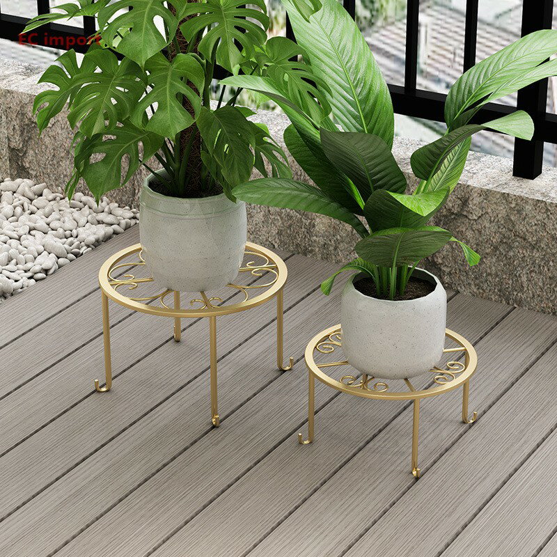 北欧 単層の鉄芸 背の低い花棚 バルコニー リビングルーム 植木鉢 棚 シンプル植物棚 盆栽棚 屋外 室内..