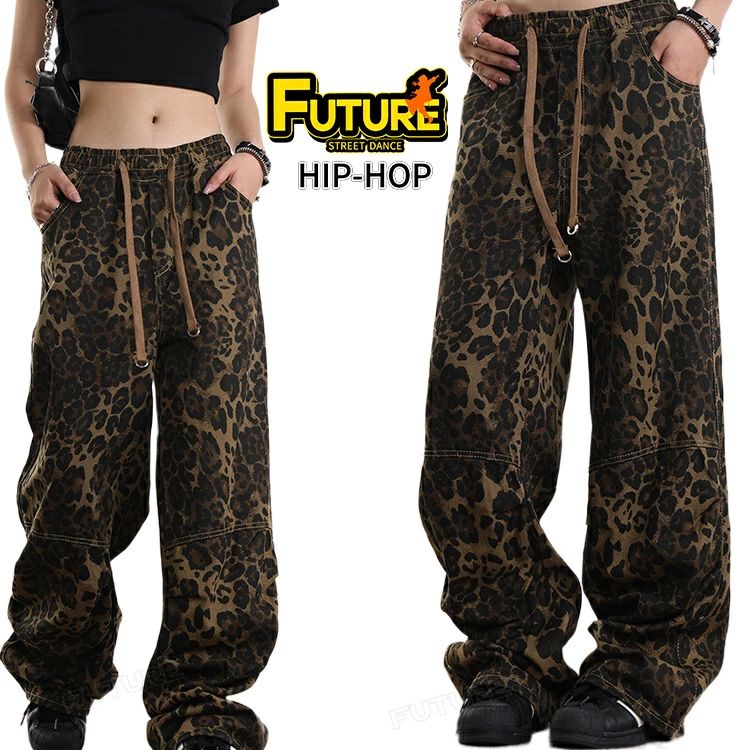 ダンス衣装 ダンス パンツ レディース 豹柄 練習着 ヒップホップ ダンスパンツ ゆったり ズボン 韓国 ダンス衣装 パンツ 大人 おしゃれ ダンスウエア ダンス衣装 原宿 k-pop 衣装 レディース ダンス パンツ 衣装 豹柄 ワイド 練習着 着 ゆったり