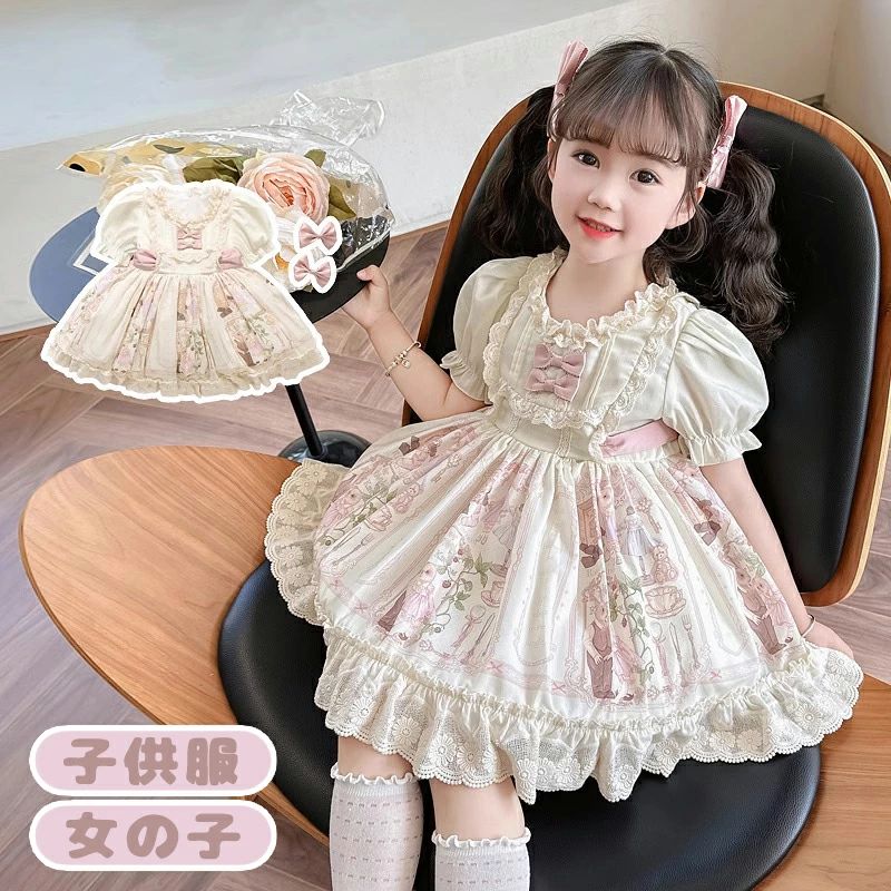 乐天商城 - キッズ 子供服 女の子 ベビー かわいい おしゃれ プリンセス パフ ワンピース ドレス スカート チュール フリル レース ティアラ フォーマル 発表会 パーティー 誕生日 イベント コーデ ピンク トレンド