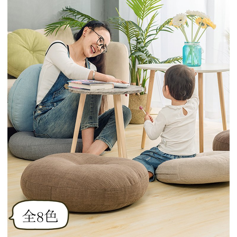 座布団 丸 円形 座蒲団 フロア おしゃれ かわいい シンプル 通気性 北欧 マット 直...