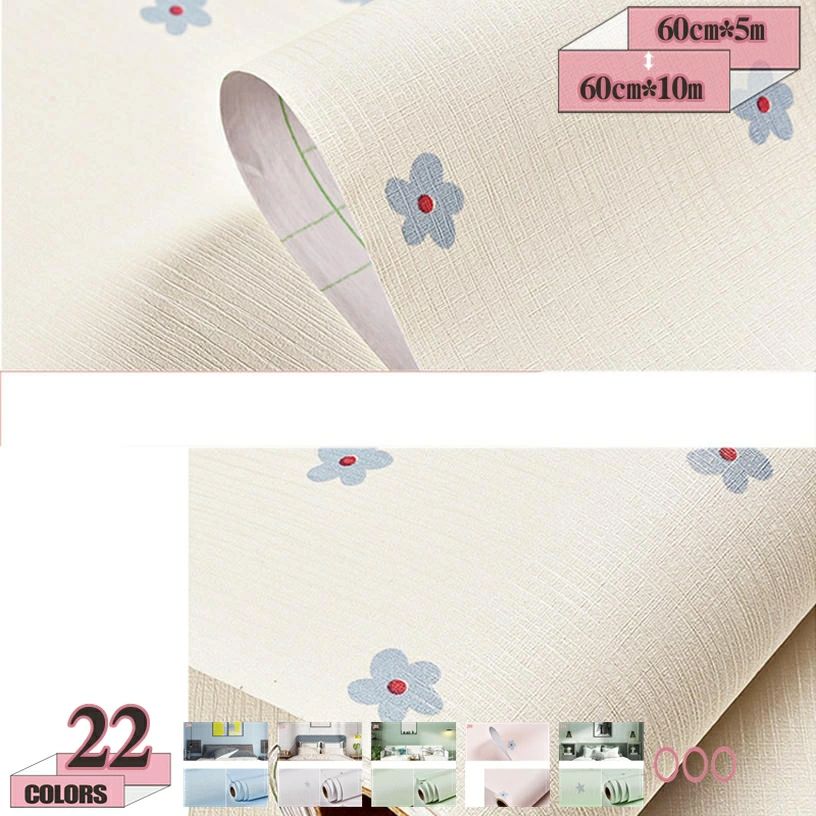 乐天商城 - 壁紙シール 10m 花柄 壁紙 のり付き壁紙 レンガ 壁紙 白 小花柄 壁紙 木目 プチリフォーム 60cm×5m 牧歌的なスタイル 浴室 壁紙 はがせる 補修 クロス 張り替え のり付き シンプル白 無地 キッチン 部屋 DIY カッティングシート 賃貸OK gratiahome