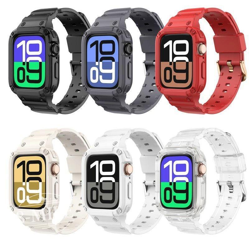 Rakuten - 【送料無料】ウォッチ バンド シリコン 一体型 46mm Series10 耐衝撃 傷防止 Series9 8 7 6 5 4 3 2 1 SE se2 apple watch バンド 一体型 Series10 42mm
