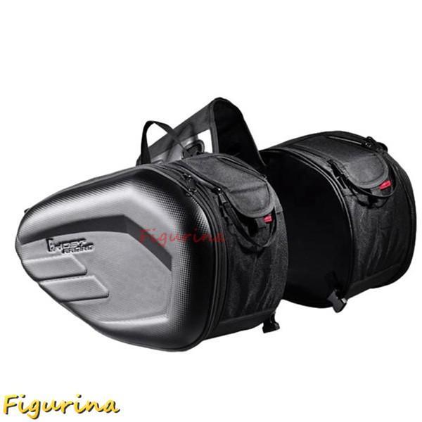 Saddle Bag - エンジンガードバッグ バイク用 サイドバッグ 防水 ベルト固定 多機能収納バッグ 取り付け簡単 ト付き 軽量 携帯便利 バイク用防水ツーリングパック 黒 36L- 58L