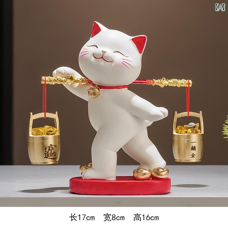 ホビー　雑貨　装飾品 金の バケツの 幸運の 飾り 新築 祝いの 開店 贈り物 チャイナ風 リビング ルームの テレビキャビネット 会社の レジの 装飾