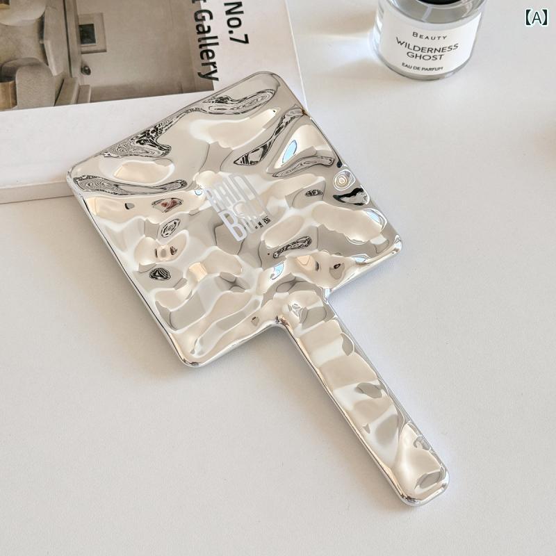 手鏡 コンパクト の 高級 ハンドヘルド 化粧 鏡 家庭用 レトロ イン スタイル 小型 ミラー 女性用 ポータブル