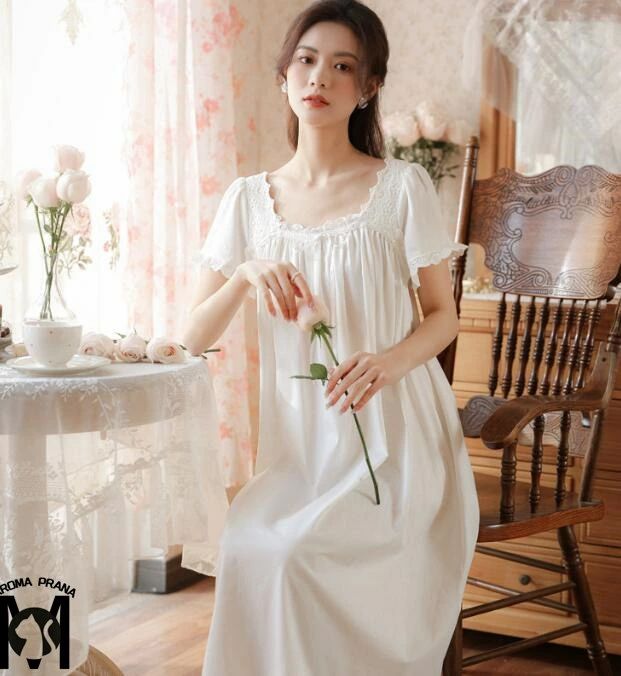 パジャマ 半袖ネグリジェ レディース リボン レース お姫様系パジャマ ロマンチック 夏かわいい ルームウエア 部屋着 寝間着 レースナイトウェア 婦人 女性 母 妻 誕生日 プレゼント 母の日 実用的 ギフト