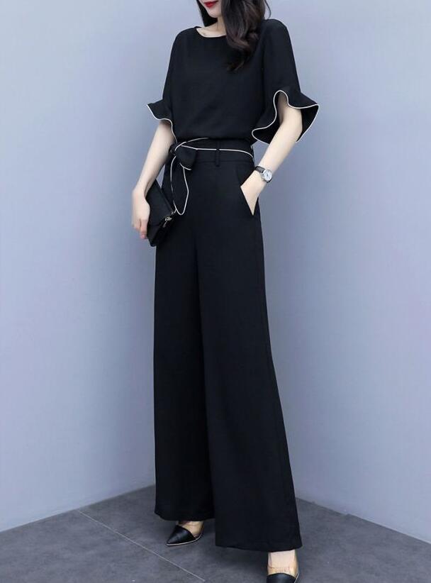 送料無料 2点セット セットアップ レディースパンツスーツ パンツスタイル パンツドレス パーティードレス ワイドパンツ フォーマルドレス 体型カバー 半袖 大人 おしゃれ かわいい 可愛い 結婚式 二