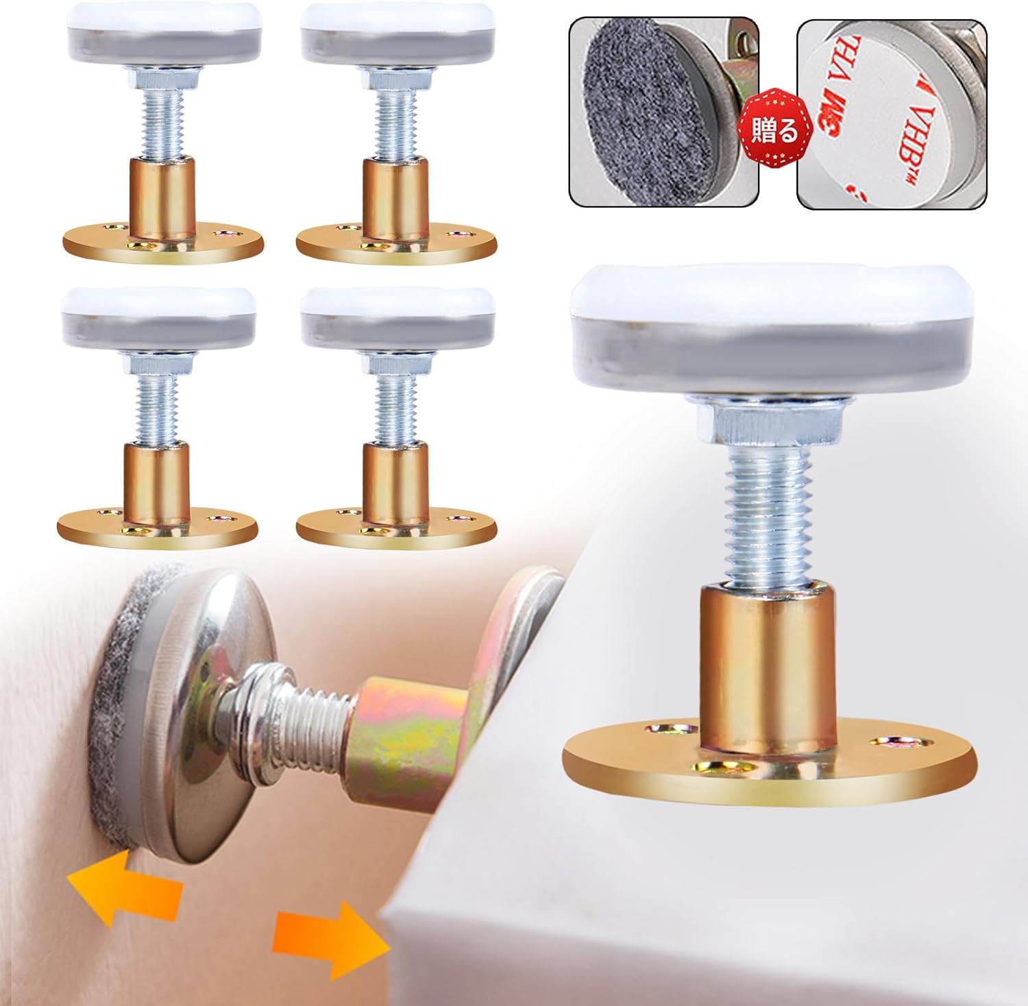 突っ張り棒 短い 転倒防止 家具 つっぱり棒 耐震突っ張り棒 ステンレス鋼 2本 4本セット 狭い隙間用 耐震ポール 長さ調節 保護パッド 強力粘着 地震対策 防災措置 ベード 冷蔵庫 食器棚 天井用 ール タンス テーブル 家具固定用 簡単取り付け 防災グッズ