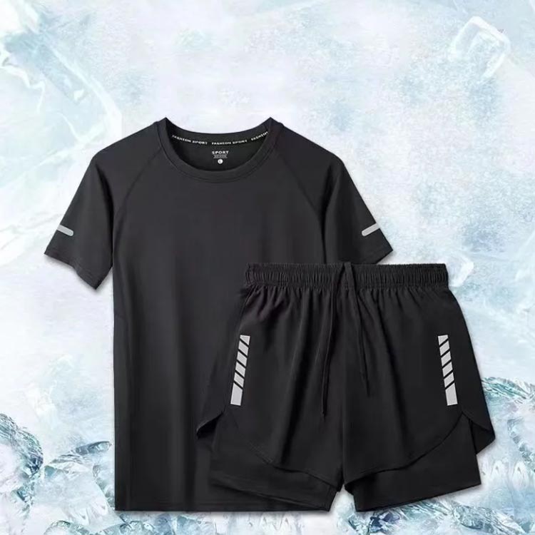 上下セット スポーツ水着 半袖 メンズ パパ セット かっこいい セットアップ 大きいサイズ tシャツ ショートパンツ 大きいサイズ 海パン 半袖 男性用 パパ水着 ラッシュガード ブラック グレー Tシャツ ジム スポーツジム プール 送料無料