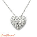 Pt950 ネックレス ダイヤモンド 3.04ct CHAR チャー プラチナ 45cm ハート パヴェ ダイヤ ダイヤネックレス かわいい ハイジュエリー 3ct up アップ 3カラット 3キャラット hearts diamond necklace 【返品可】【中古】 初任給