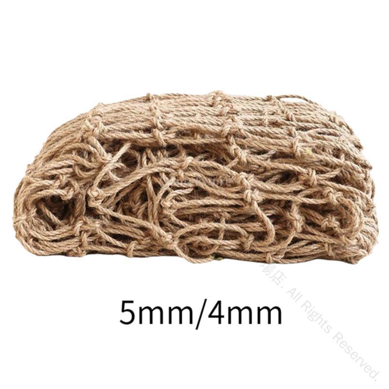 麻ロープネット保護ネット 耐摩耗性 高耐久 植物サポートネット 取り付け簡単 より糸ネット 家庭用つる..