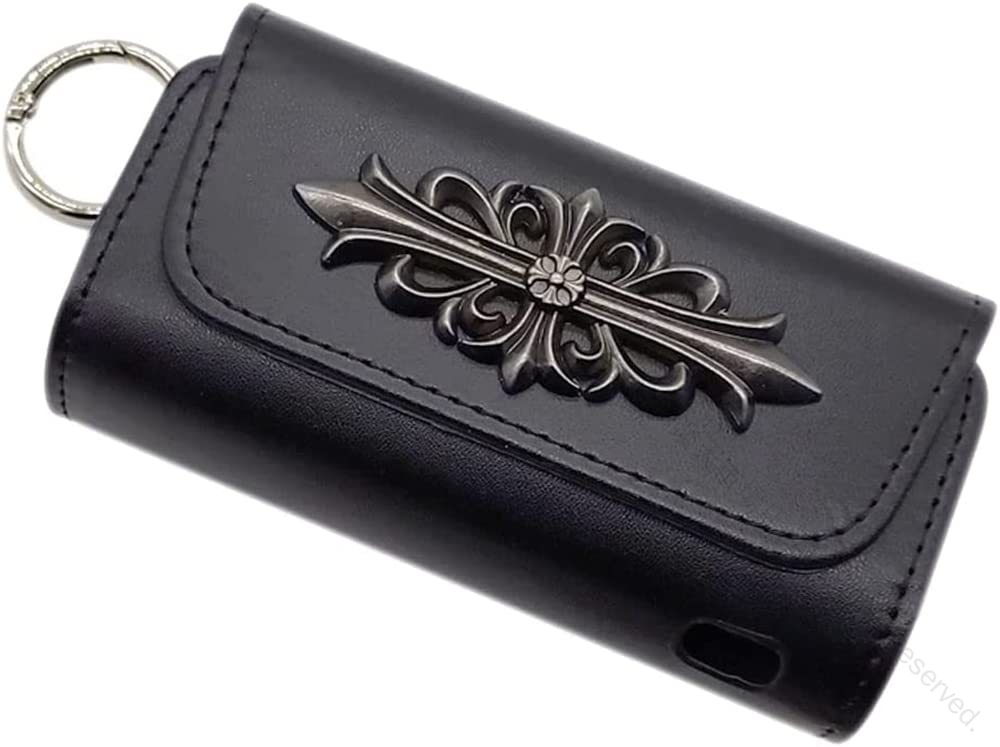 アイコスに適合するイルマ用カバー 対応 ケース PUレザー製 iluma互換 イルマ用カバー イルマ対応 イルマi対応 イルマアイ対応 カラビナ付き まとめて収納 マグネット式 ブラック