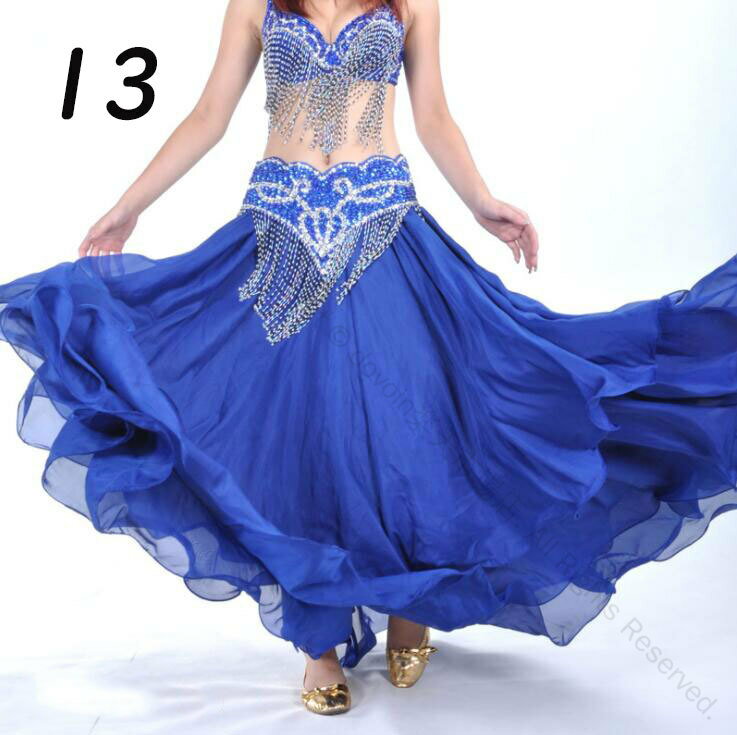 ダンススカート フレアスカート マキシ丈 シフォンスカート ベリーダンス 幅広 ダンス練習着 古典ダンス モダンダンスウェア 舞踊 稽古 団体服 舞台衣装 舞台衣裳 レッスン着 ダンス発表会 新年会 忘年会 イベント 余興 コンクール 14色展開 幅大きい快適仕様