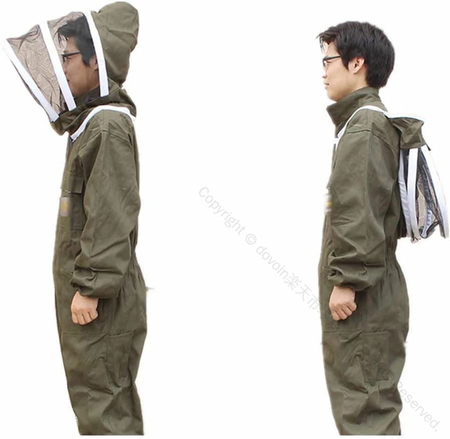 蜂防護服 養蜂用 養蜂スーツ 養蜂服 全身タイプ フェイスネット付 作業服 取り外しやすい 保護装備 通気性抜群で快適な防護性能 機能的設計で安全作業を実現