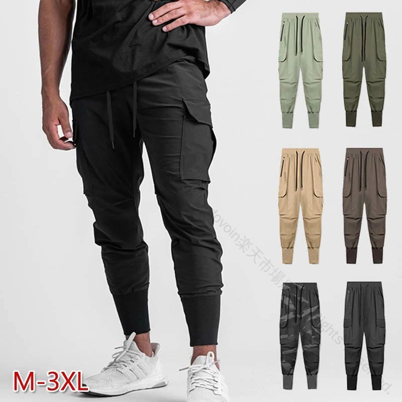 トレーニングパンツ メンズ ジム用 ジョガーパンツ フィットネス スリムスウェットパンツ ストレッチ素材 スキニータイプ スポーツウェア 多ポケット付き ランニ...